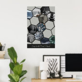 Grijs is alles wat ik heb! 11 Hexagon foto's Colla Poster (Thuiskantoor)