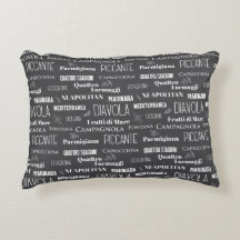 Grijs Italiaans Restaurant Pizza Namen Typografisc