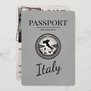 Grijs Italië paspoort Save The Date
