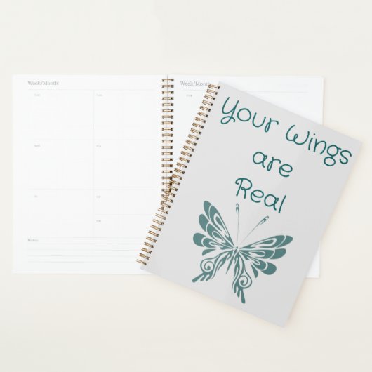 Grijs je vleugels zijn echt  planner (Display)