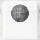 Grijs kaarsenetiket voor de verpakking met kaarsli ronde sticker (Tas)