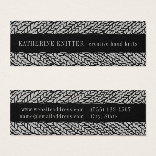 GRIJS KABELBREI 3x1 Mini Visitekaartje (Voorkant /achterkant)