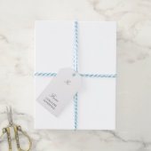 Grijs Kalligrafie Type Eenvoudig en Elegant Cadeaulabel (Met Touw)