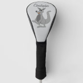 Grijs Kangoeroe Design Golfheadcover (Voorkant)
