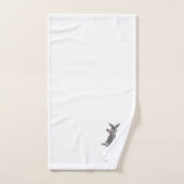 Grijs kangoeroe ontwerp met monogram bad handdoek (Handdoek)
