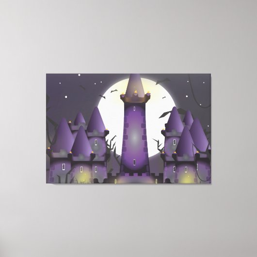 Grijs Kasteel Canvas Afdruk (Voorkant)
