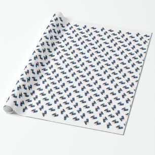 Grijs Kat III van Kerstmis Cadeaupapier