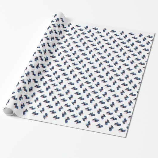 Grijs Kat III van Kerstmis Cadeaupapier (Uitgerold)