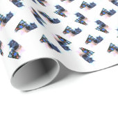 Grijs Kat III van Kerstmis Cadeaupapier (Rol Hoek)