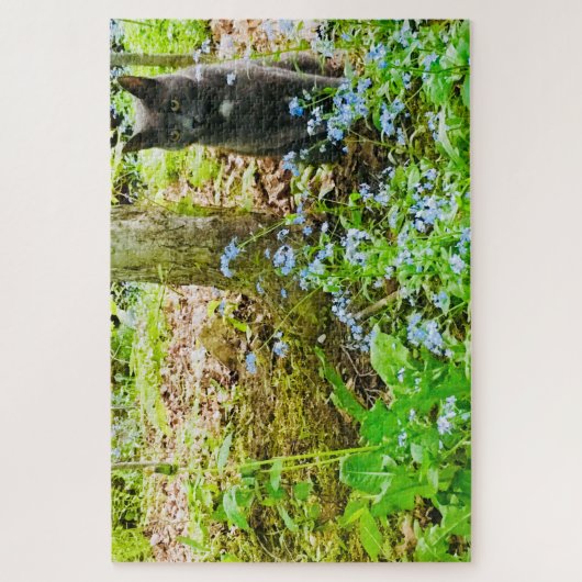 Grijs Kat Legpuzzel (Verticaal)