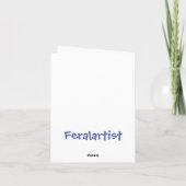 Grijs Kat Schilderklok Bedankkaart (Achterkant)