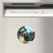 Grijs Kat V van Kerstmis Magneet (Insitu (Vaatwasser))