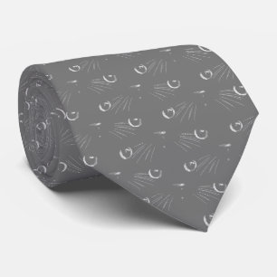 Grijs kattenpatroon stropdas