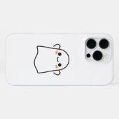 Grijs Kawaii telefoonhoesje voor iPhone 16 Pro Max Hoesje (Achterkant horizontaal)