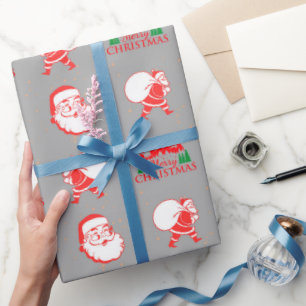grijs  kerstcadeaupapier voor kerstmis cadeaupapier