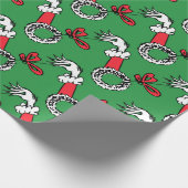 grijs kerstfeest cadeaupapier (Hoek)