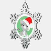 Grijs kerstKat Ornament (Rechts)