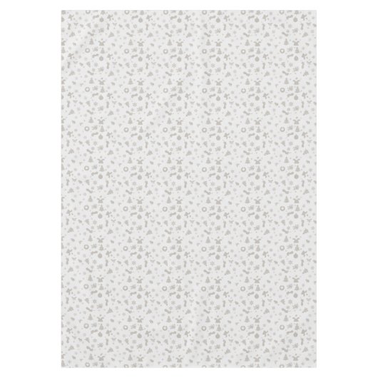 Grijs kerstpatroon op Light Silver Grey Tafelkleed (Voorkant)