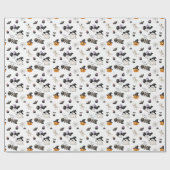 Grijs Kind Halloween Cute Baby Kinderen Cadeaupapier (Vlak)