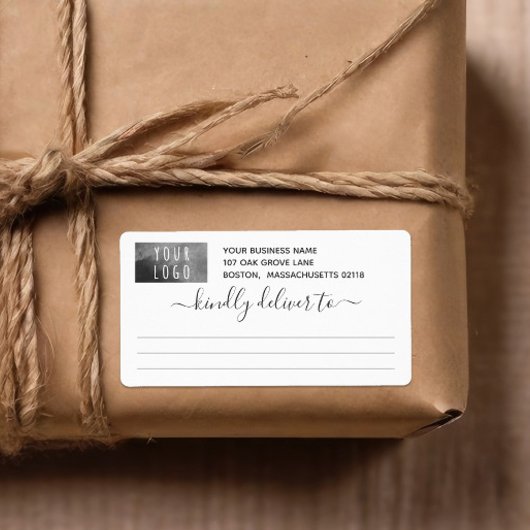  grijs, klaar voor verzending naar Logo Etiket