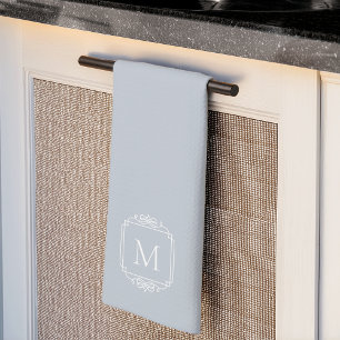 Grijs   Klassiek Lijst monogram Theedoek