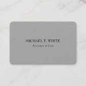 Grijs Klassiek Minimalistisch Professioneel Elegan Visitekaartje (Voorkant)