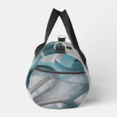 Grijs Klein Gym Bag Trend Abstract Blauwe Oceaan Plunjezak (Rechts)