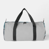 Grijs Klein Gym Bag Trend Abstract Blauwe Oceaan Plunjezak (Achterkant)