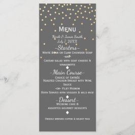 Grijs & kleine confetti-stippen Modern Glamour-men Menu