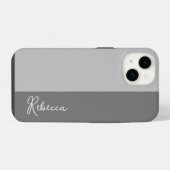 Grijs Kleurenblok Telefoon Case iPhone Hoesje (Achterkant horizontaal)