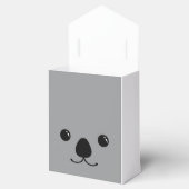 Grijs Koala Leuk Dier Gezicht Ontwerp Bedankdoosjes (Geopend)