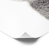 Grijs konijn met lange roze oren foto afdruk (Hoek)