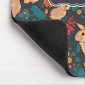 Grijs Konijnenmozaïek Kleurrijk Gepersonaliseerd P Muismat (Hoek)