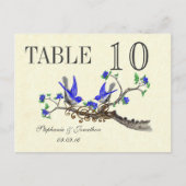  grijs koninklijk blauw bloesems briefkaart (Voorkant)