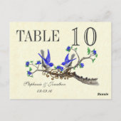 grijs koninklijk blauw bloesems briefkaart (Achterkant)