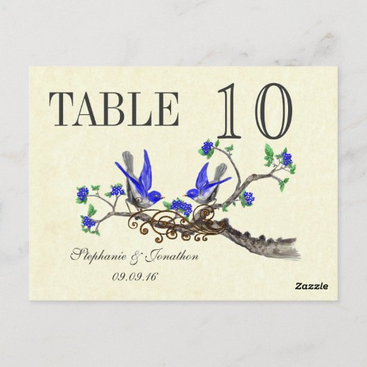  grijs koninklijk blauw bloesems briefkaart (Achterkant)