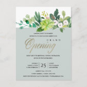 GRIJS KRAFT BLADERWERK LIJST GROTE OPENINGSCEREMON BRIEFKAART (Voorkant)