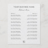 Grijs Kraft Elegant Restaurant Afhaalmenu & Logo Flyer (Voorkant)