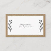 Grijs, Kraft & Rustiek Visitekaartje (Voorkant)