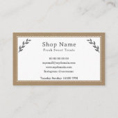 Grijs, Kraft & Rustieke Loyaliteit Kaart Visitekaartje (Achterkant)