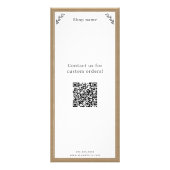 Grijs, Kraft & Rustieke Menukaart & Prijslijst Kaa Reclamekaart (Achterkant)