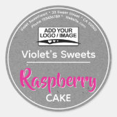 Grijs kraftpapier Cupcake Cakgebak Etiket (Voorkant)