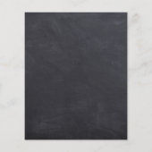 Grijs krijtbord roos bloemige verjaardagsuitnodigi (Achterkant)