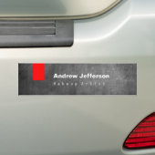 Grijs krijtbordpatroon rood bumpersticker (Op auto)