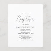 Grijs kruis | Uitnodiging voor de doop (Voorkant)