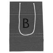 Grijs kunstleder medium cadeauzakje (Achterkant)