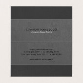 Grijs kunstleder visitekaartje (Binnenkant ongevouwen)