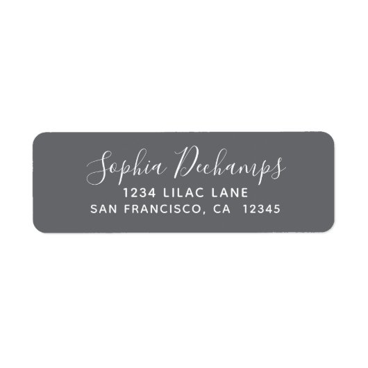 Grijs label retouradres (Voorkant)