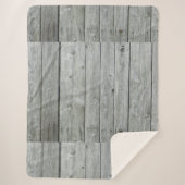 Grijs Land rustieke moderne boerderij Sherpa Deken (Voorkant)