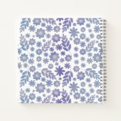 Grijs & Lavendel Bloemen Patroon Recepten Notitieboek (Achterkant)